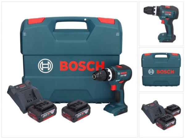 Bosch GSB 18V-55 Professional Akku Schlagbohrschrauber 18 V 55 Nm Brushless + 2x Akku 4