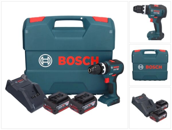 Bosch GSB 18V-55 Professional Akku Schlagbohrschrauber 18 V 55 Nm Brushless ( 0615990L7C ) + 2x Akku 4