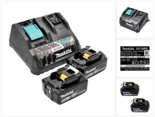 Makita Power Source Kit 18 V mit 2x BL 1850 B Akku 5